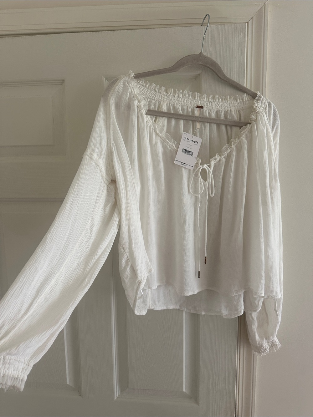 Free People Ivory Sheer Top